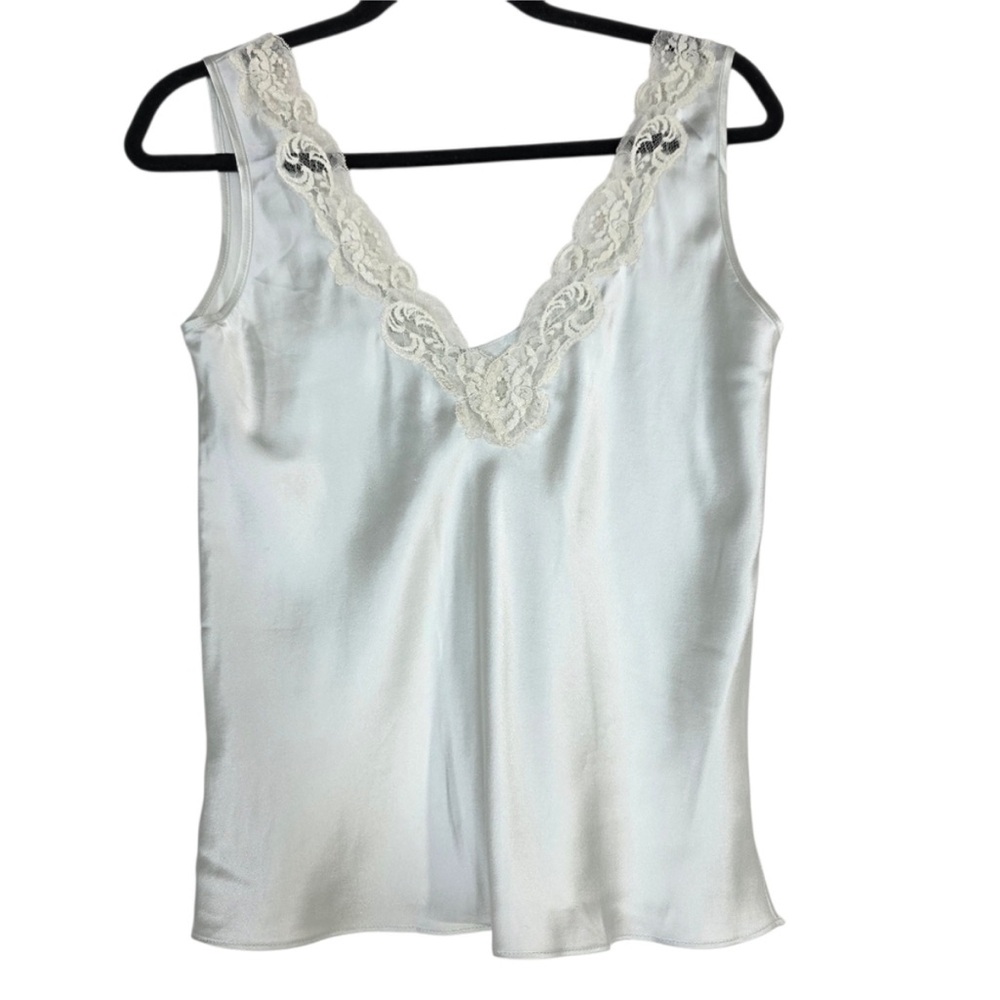 Holt Renfrew 100% Silk Lace-Trim Camisole